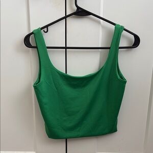 Green Women's Cropped Tank Top